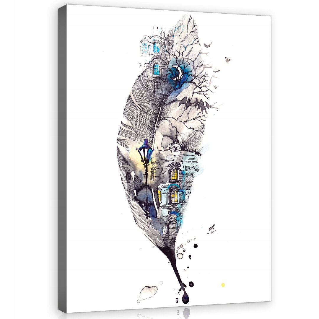 Obraz Na Plátně Canvas 75x100 Město Pero Pírko