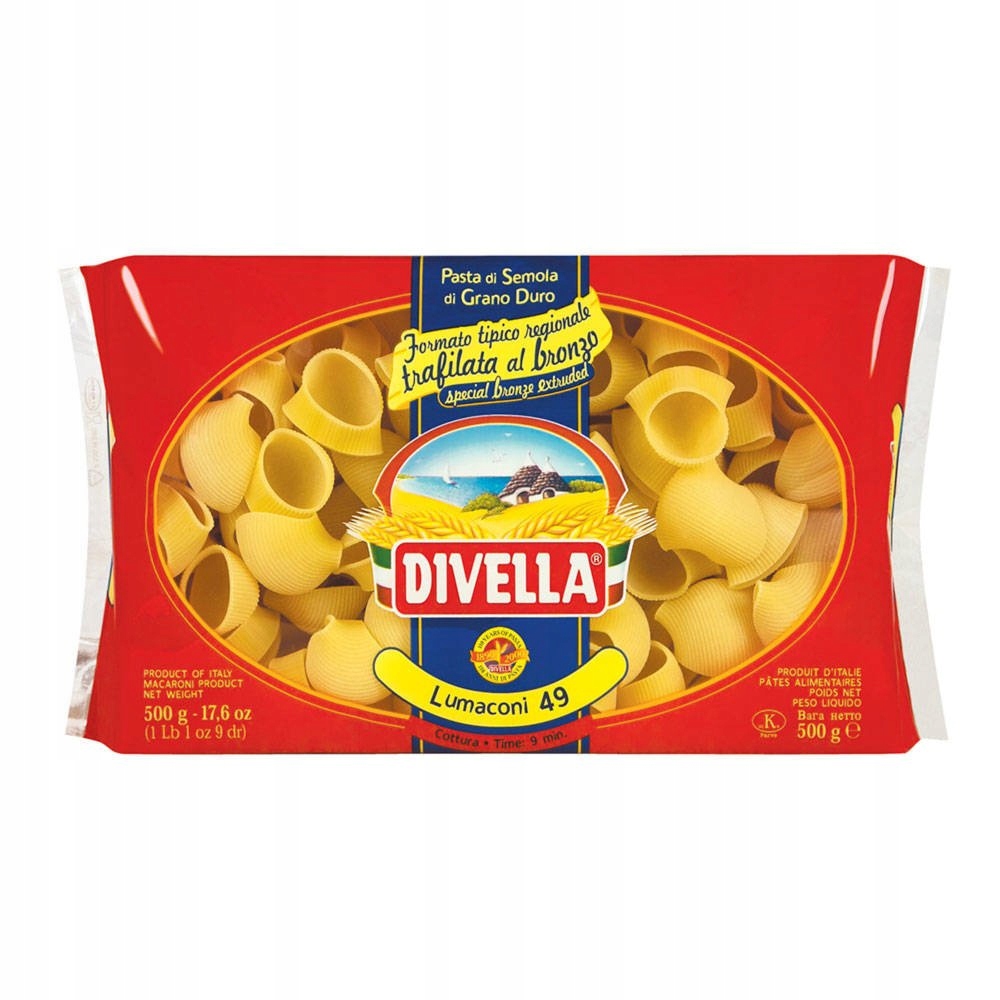 Těstoviny Formati Speciali Lumaconi 500 g Divella