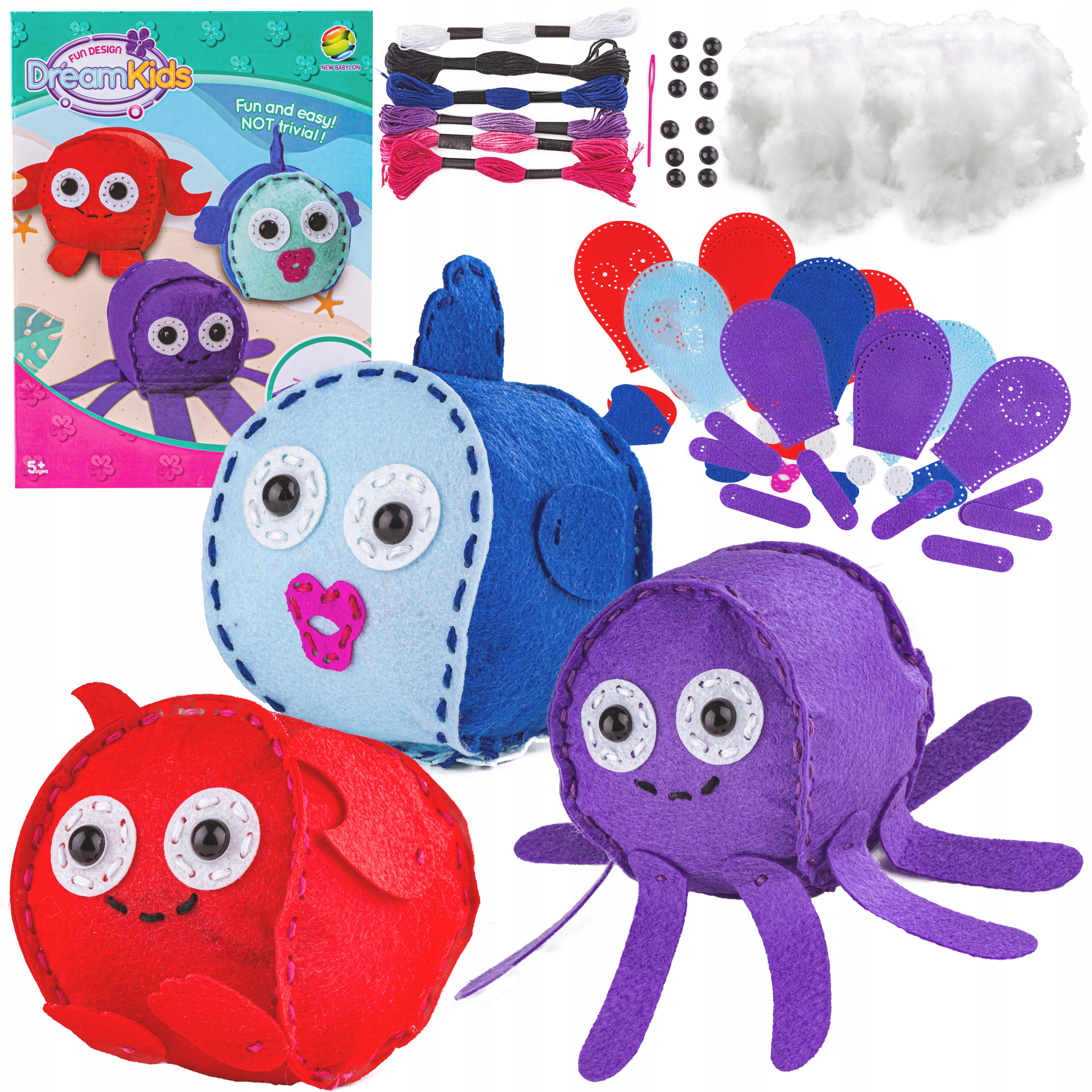 

Zestaw Maskotek Do Szycia Wyszywanki Diy Zwierzęta