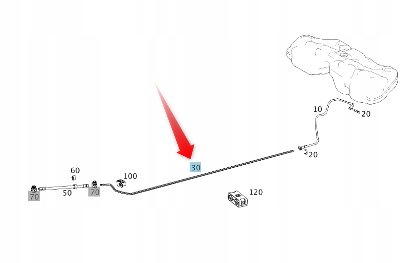 Palivová Hadice Od Nádrže Mercedes A2044700364