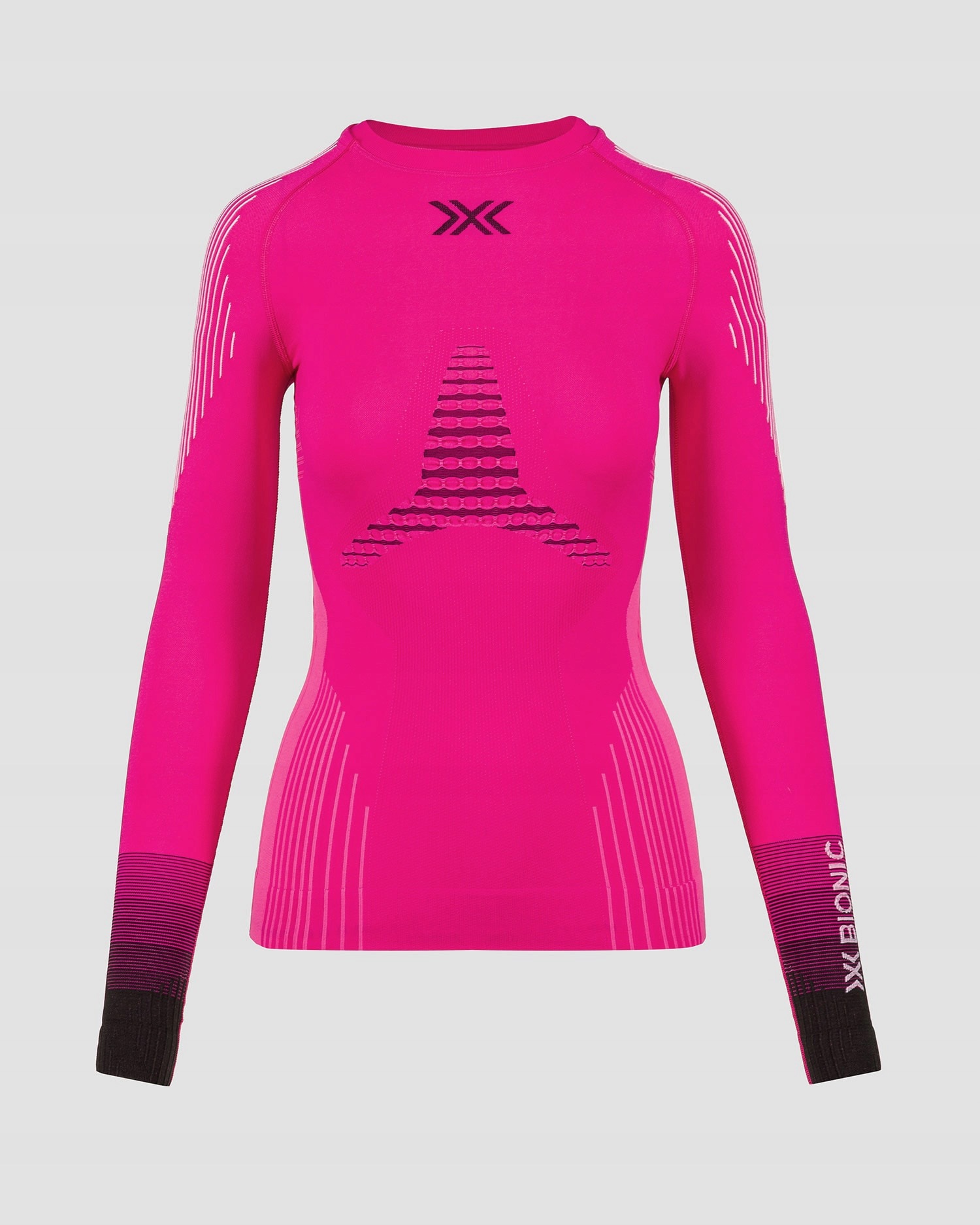 Koszulka damska X-Bionic Invent Graphics Shirt Ls Fluo Pink/White Rozm. L