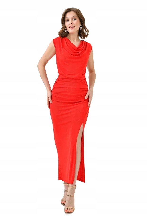 Lovebox Červená Šaty S Volánky 38 5FA