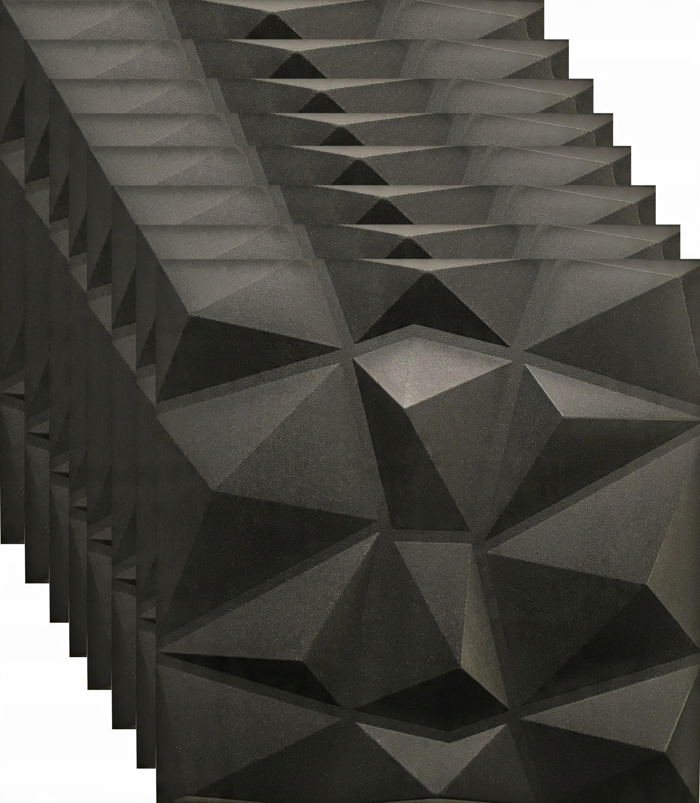

Panele Ścienne Kasetony 3D Diament Czarny 2m2
