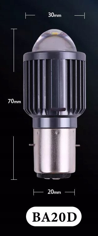 LED BA20D SOCZEWKA RADIATOR motocykl skuter 12V Producent Rabel