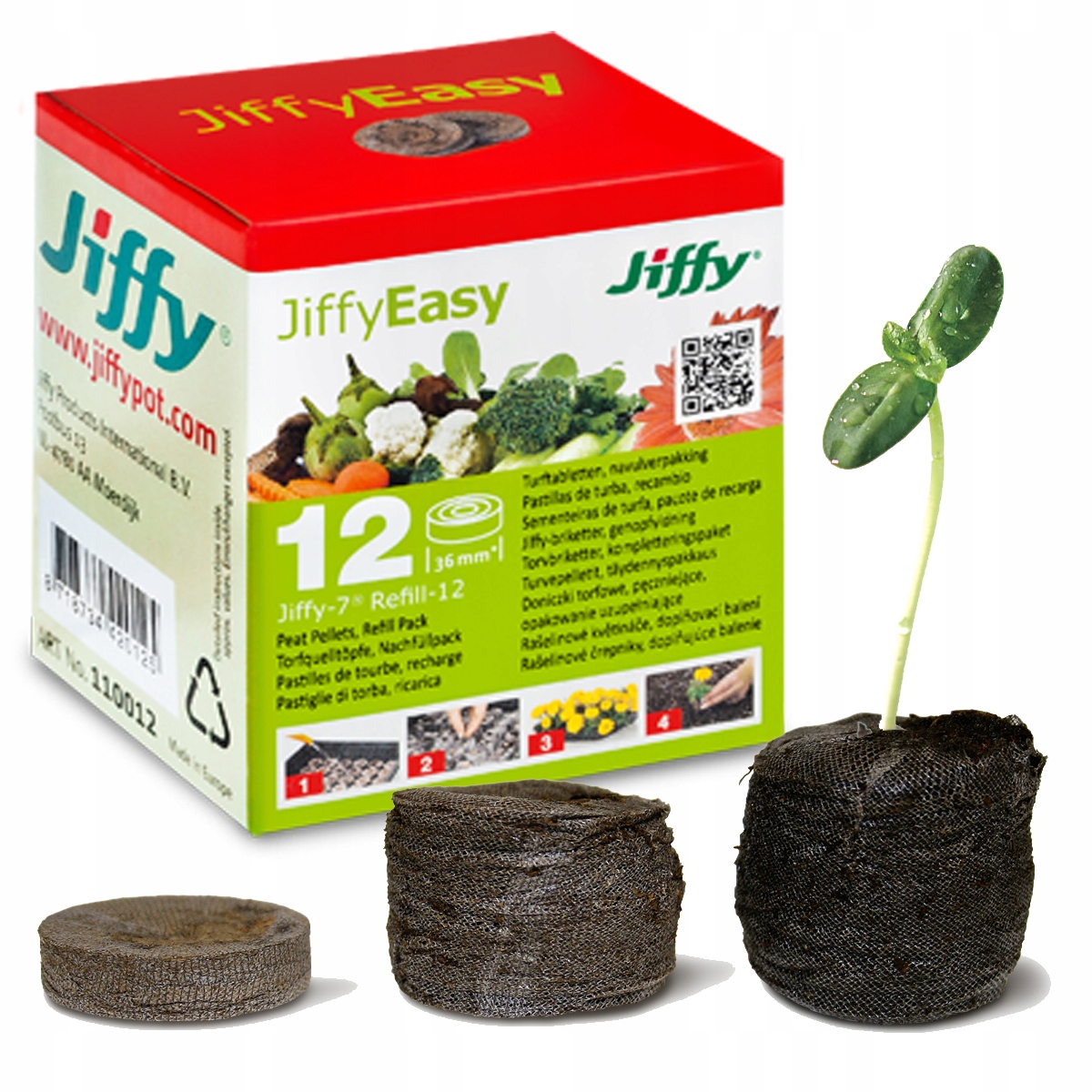 

Jiffy Krążki Torfowe Pęczniejące 12 szt Do Wysiewu
