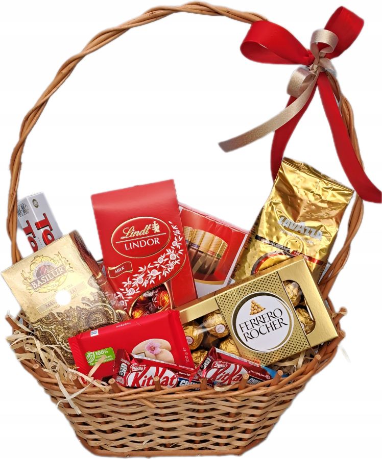 Levně Velký dárkový košík Lavazza Merci Ferrero Rocher