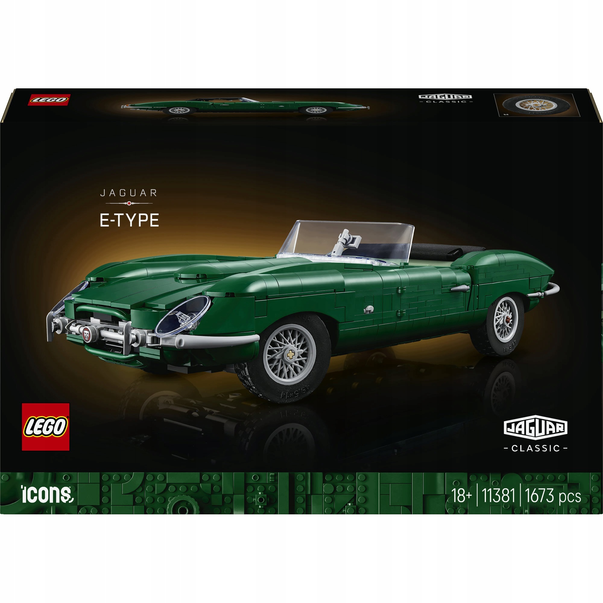 Lego Icons 11381 Jaguar E-Type Klasický sběratelský sportovní vůz