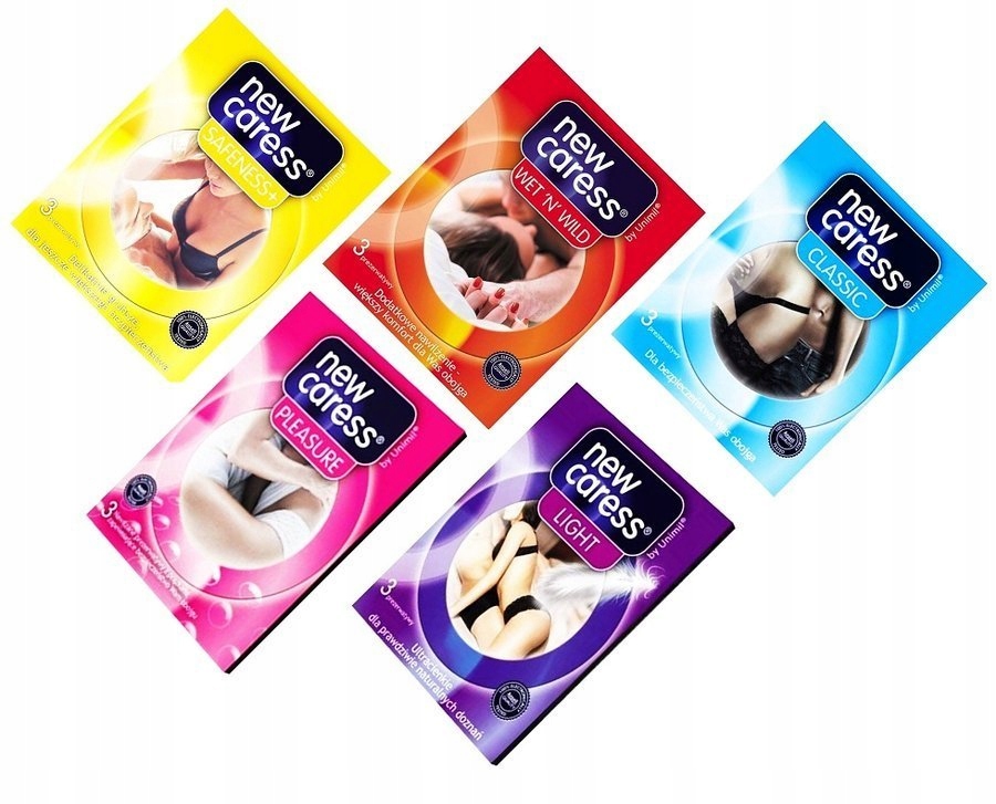 

Komplet Prezerwatyw New Caress 5 Modeli