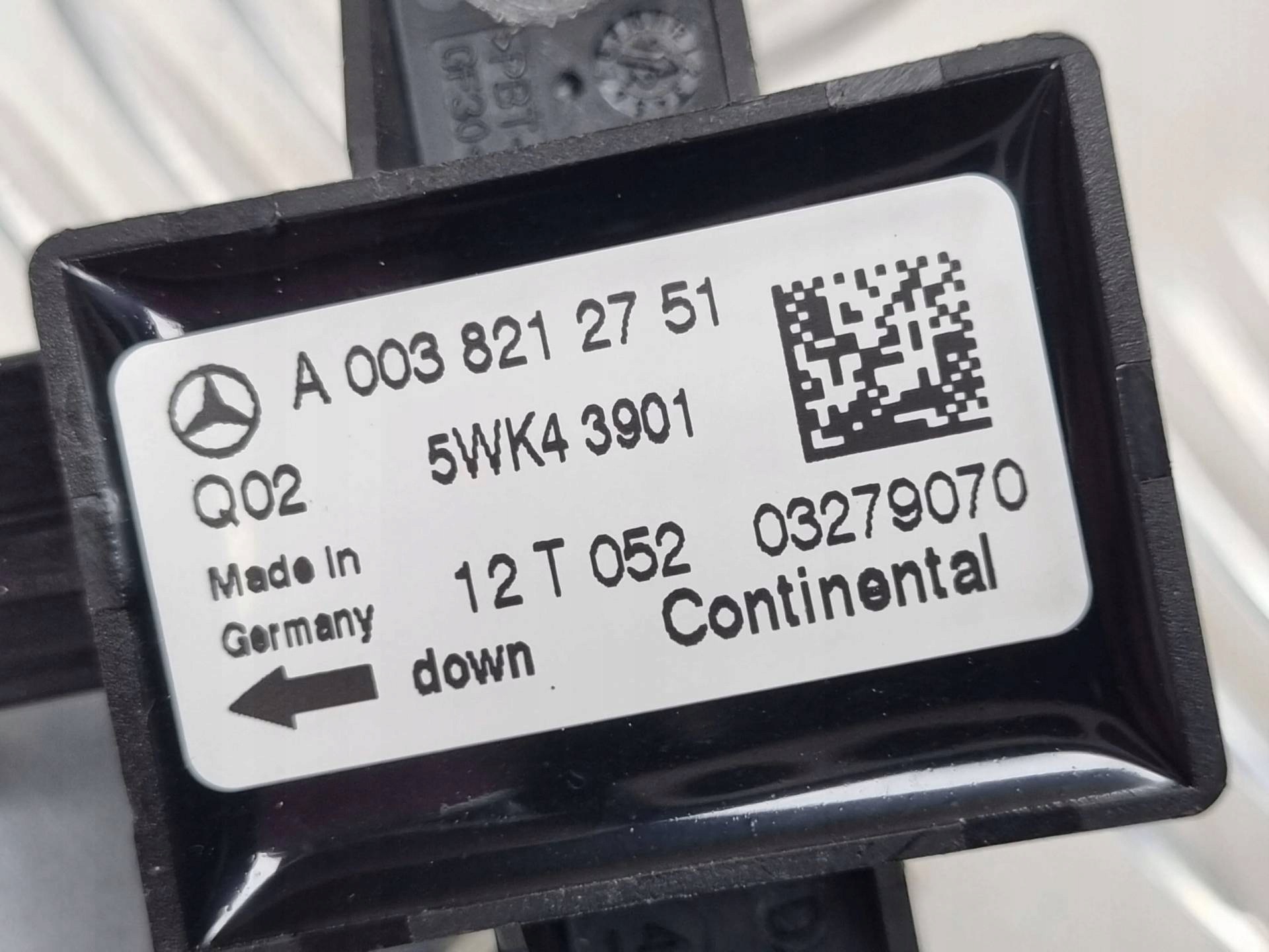 Crashsensor Drucksensor Mercedes-Benz S W221 facelift 2012 A0038212751