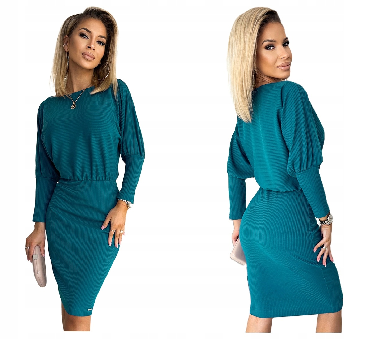 Výjimečná Šaty Lara S Pruhy A Stahovacími Šňůrkami, Mořský Rukáv, Velikost XL