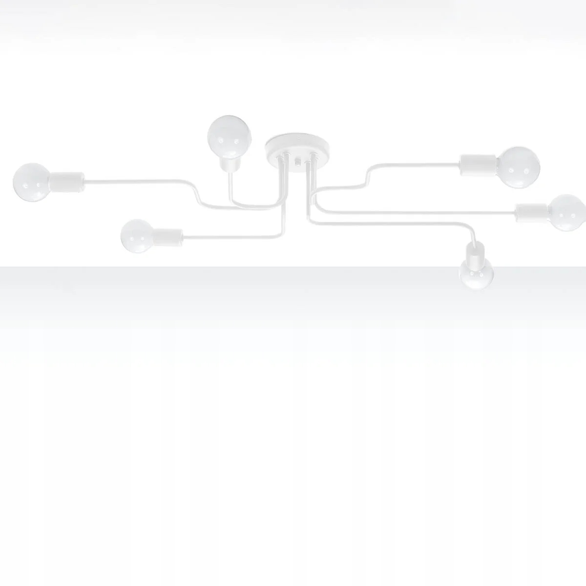 Stropná lampa Vector 6xE27 80 cm biela 15W IP20 Sollux Lighting