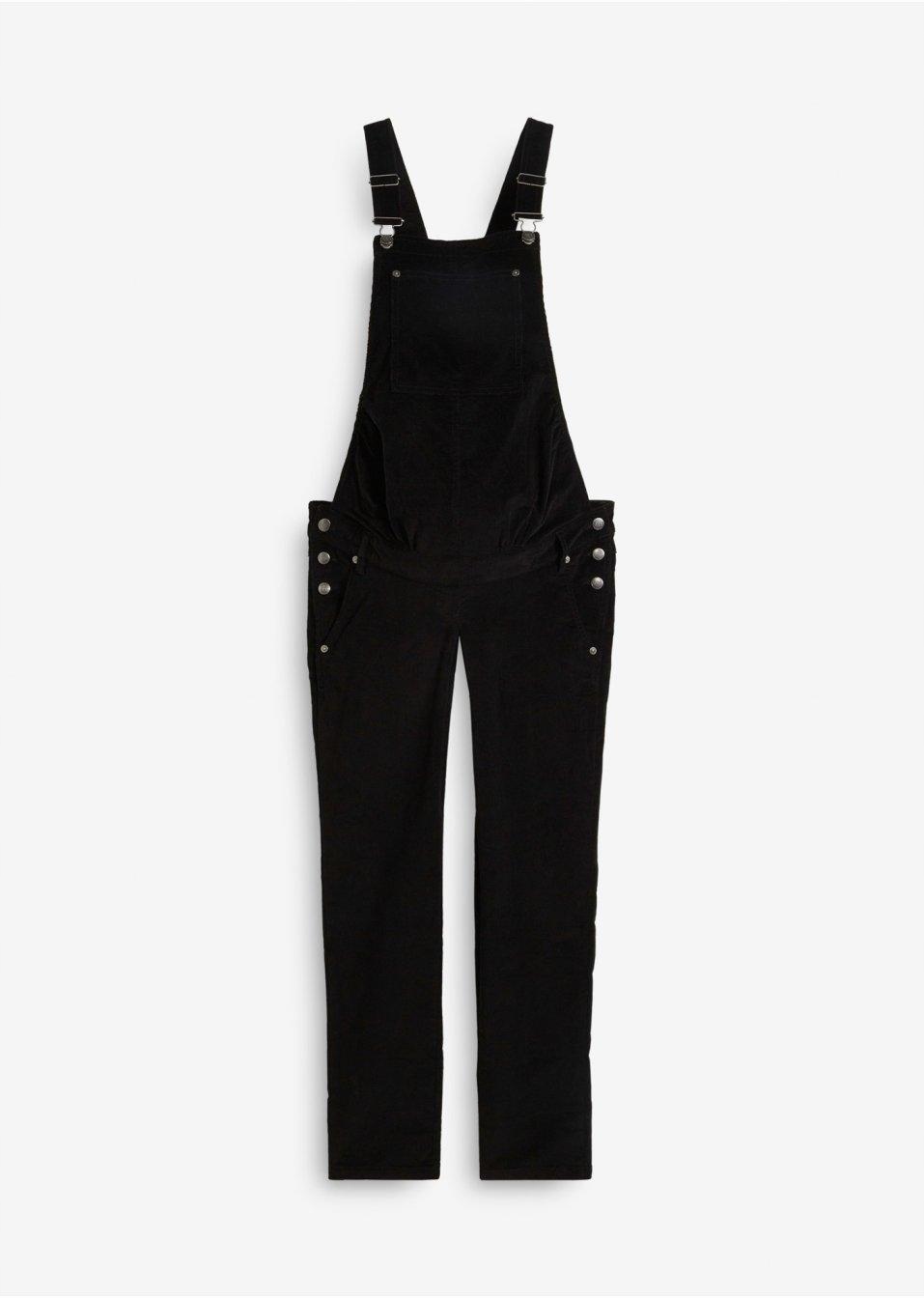 42 Bonprix vbi CZARNE SZTRUKSOWE OGRODNICZKI