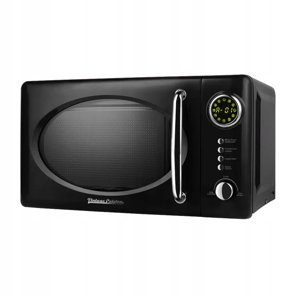 Retro Kuchenka Mikrofalowa Vintage Cuisine czarna