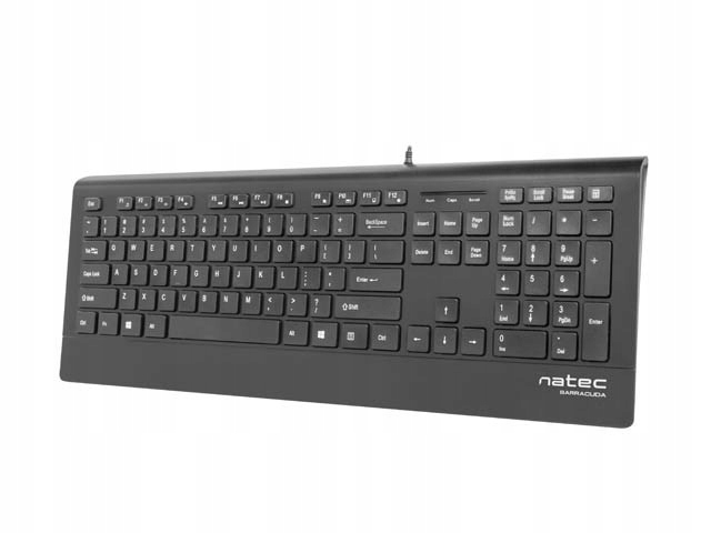 Natec Klawiatura Barracuda Slim Usb Czarna Cienka