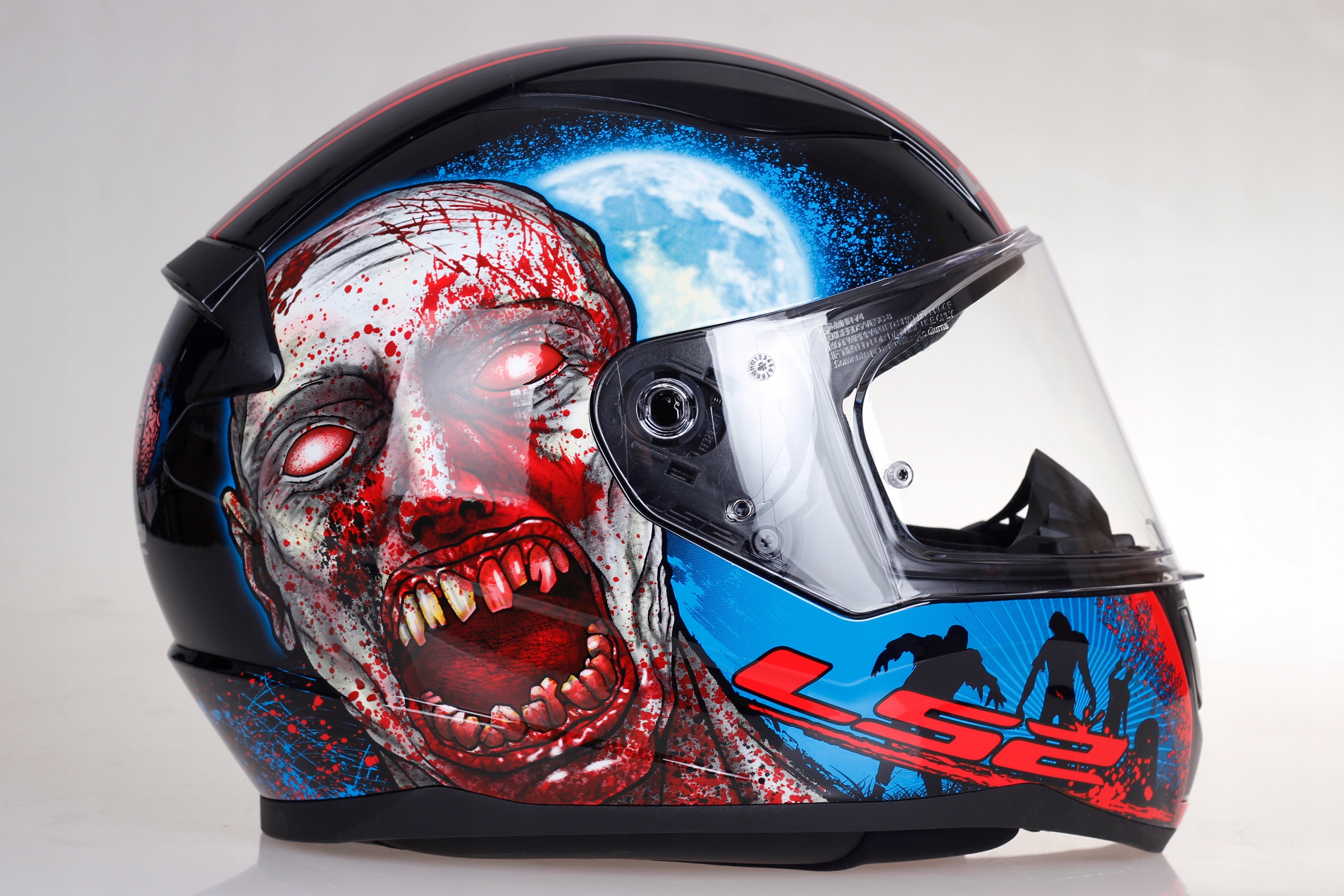 KASK MOTOCYKLOWY LS2 FF353 RAPID II ZOMBIE blue red ECE 22.06 Producent LS2