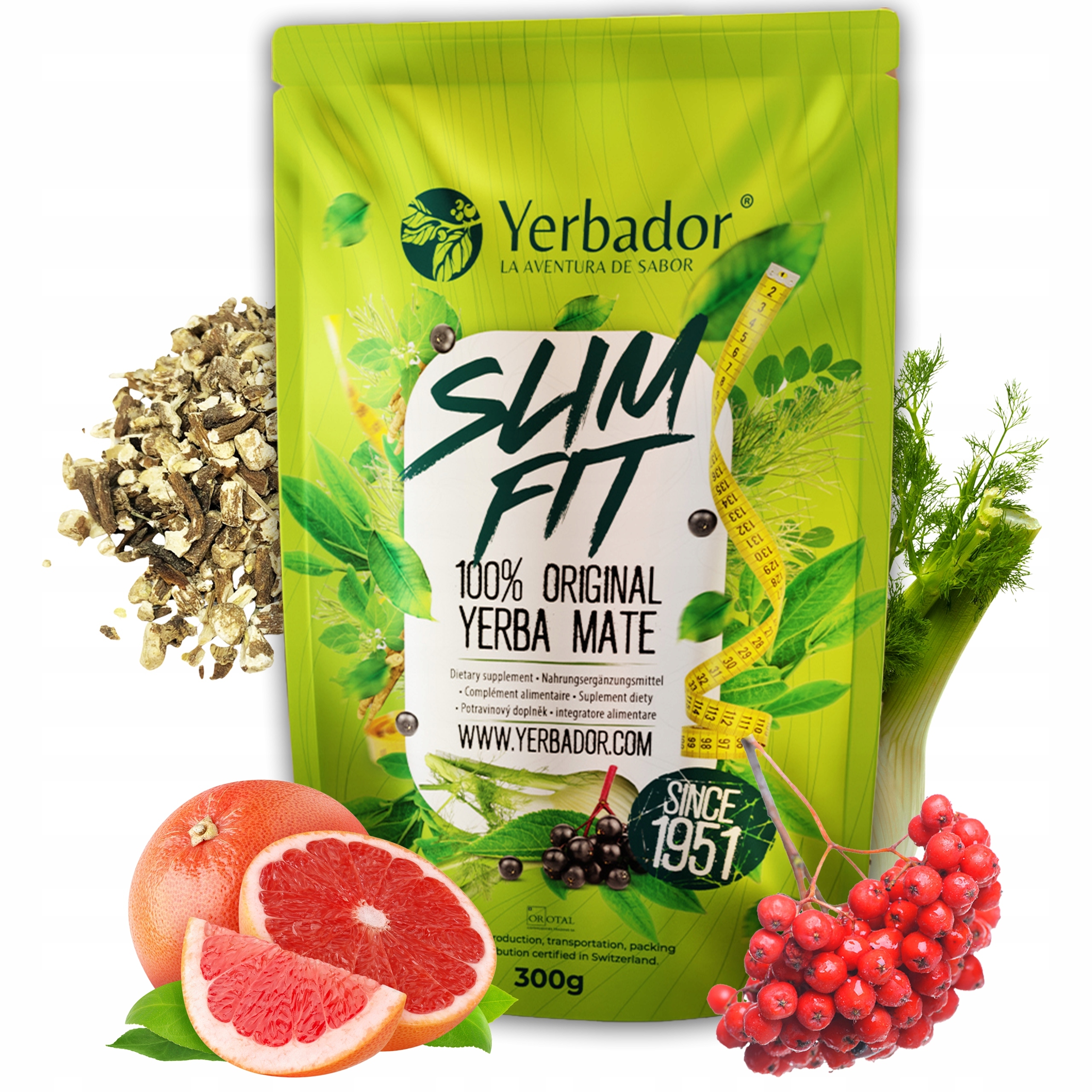 Yerbador Yerba Mate Wsparcie Odchudzania Slim Fit Naturalna Energia 300g