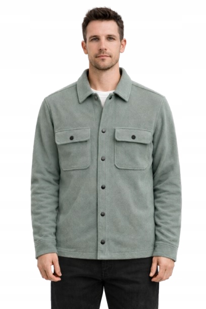 Only Sons Pánská Fleecová Bunda Hladká V Zelené Barvě L N1D