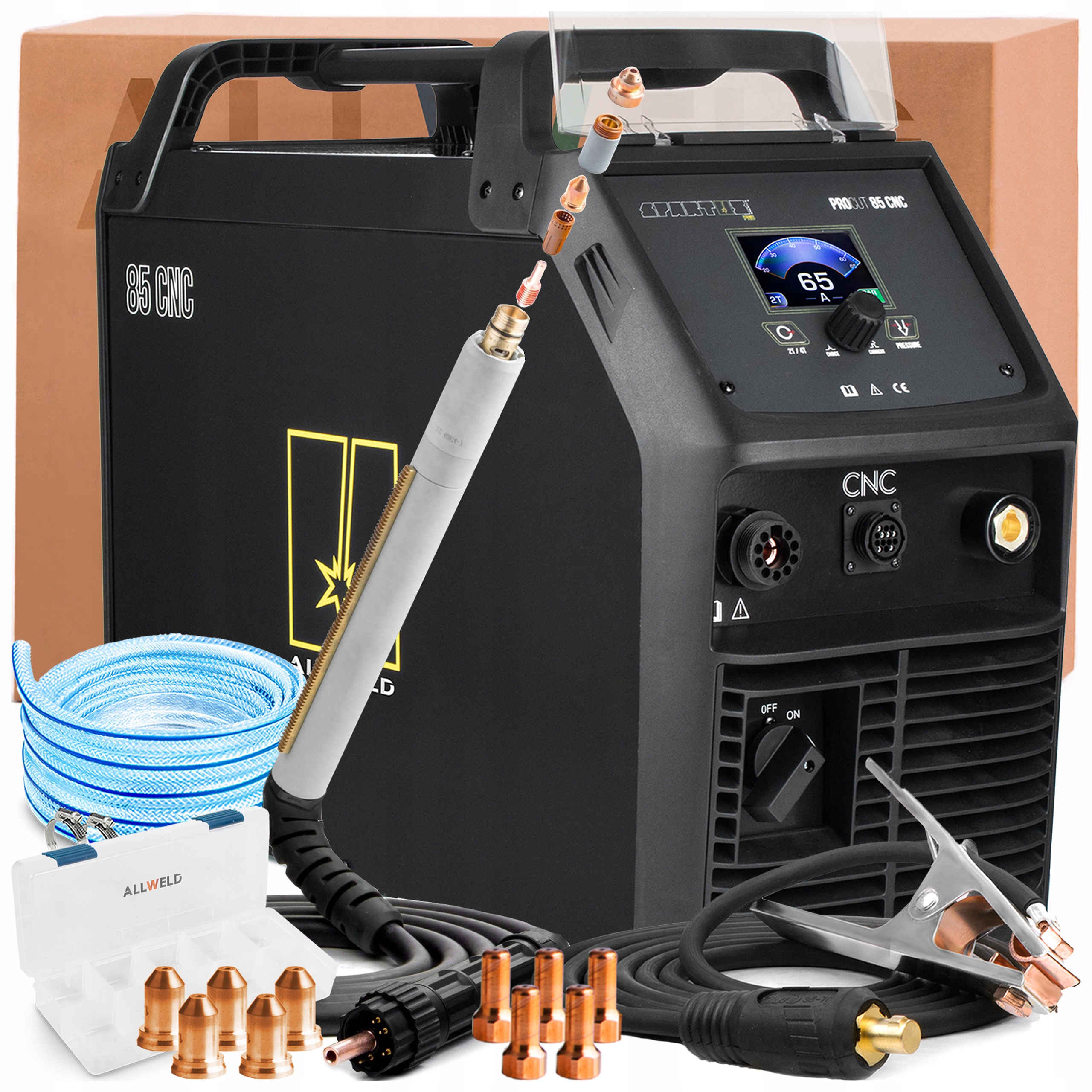 Plazmová Řezačka Pro Cut 85 Cnc 400V 65A Řezání Do 40 MM Rukojeť 7.5 M No Hf