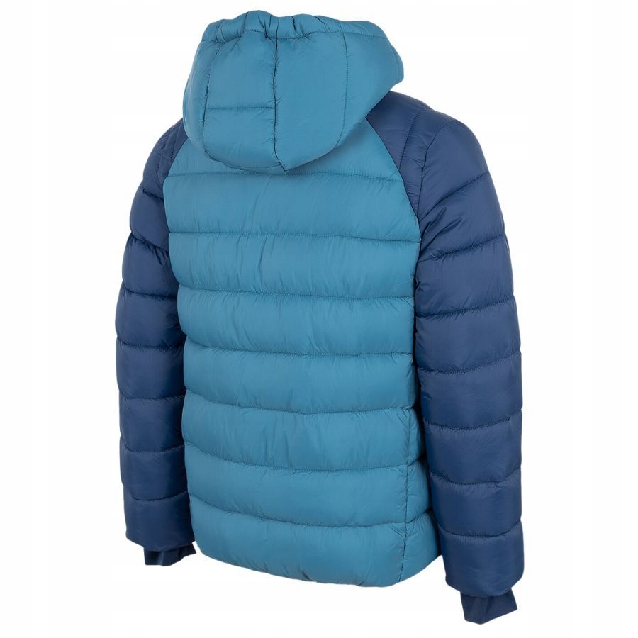 KURTKA CHŁOPIĘCA 4F PUCHOWA CIEPŁA WIOSENNA Kolor niebieski