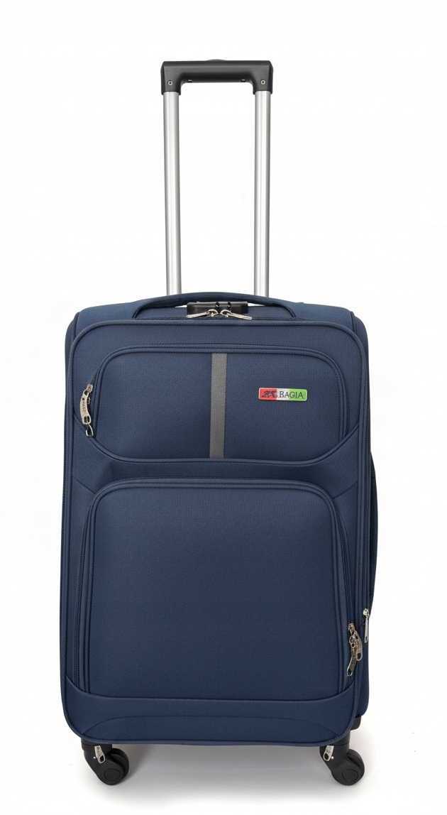 Walizka Podróżna Materiałowa Rozmiar Średni Bagia Premium Na 4KOŁACH