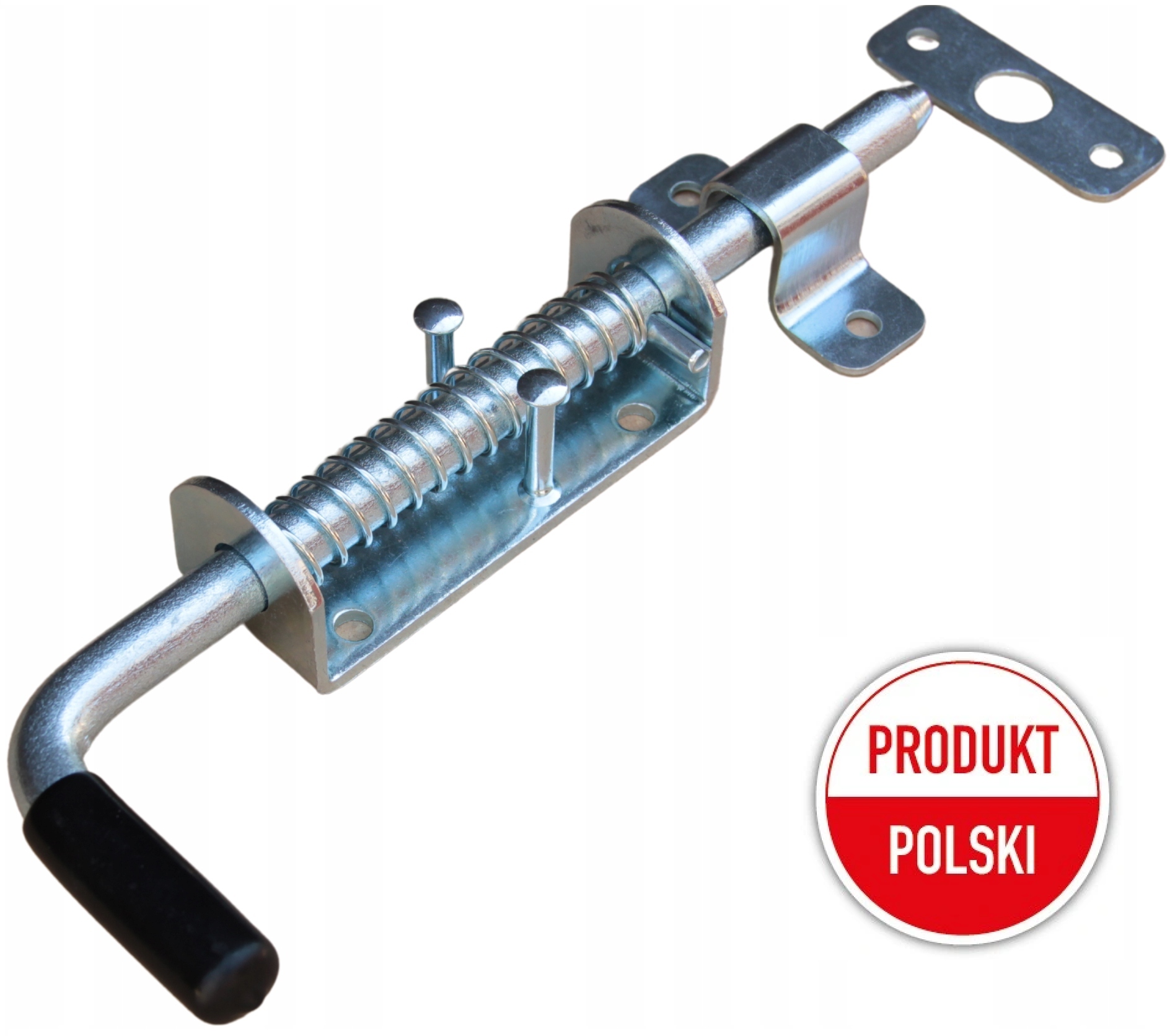 

Rygiel Zasuwa Do Bramy Sprężyna Wąski Ocynk 22cm
