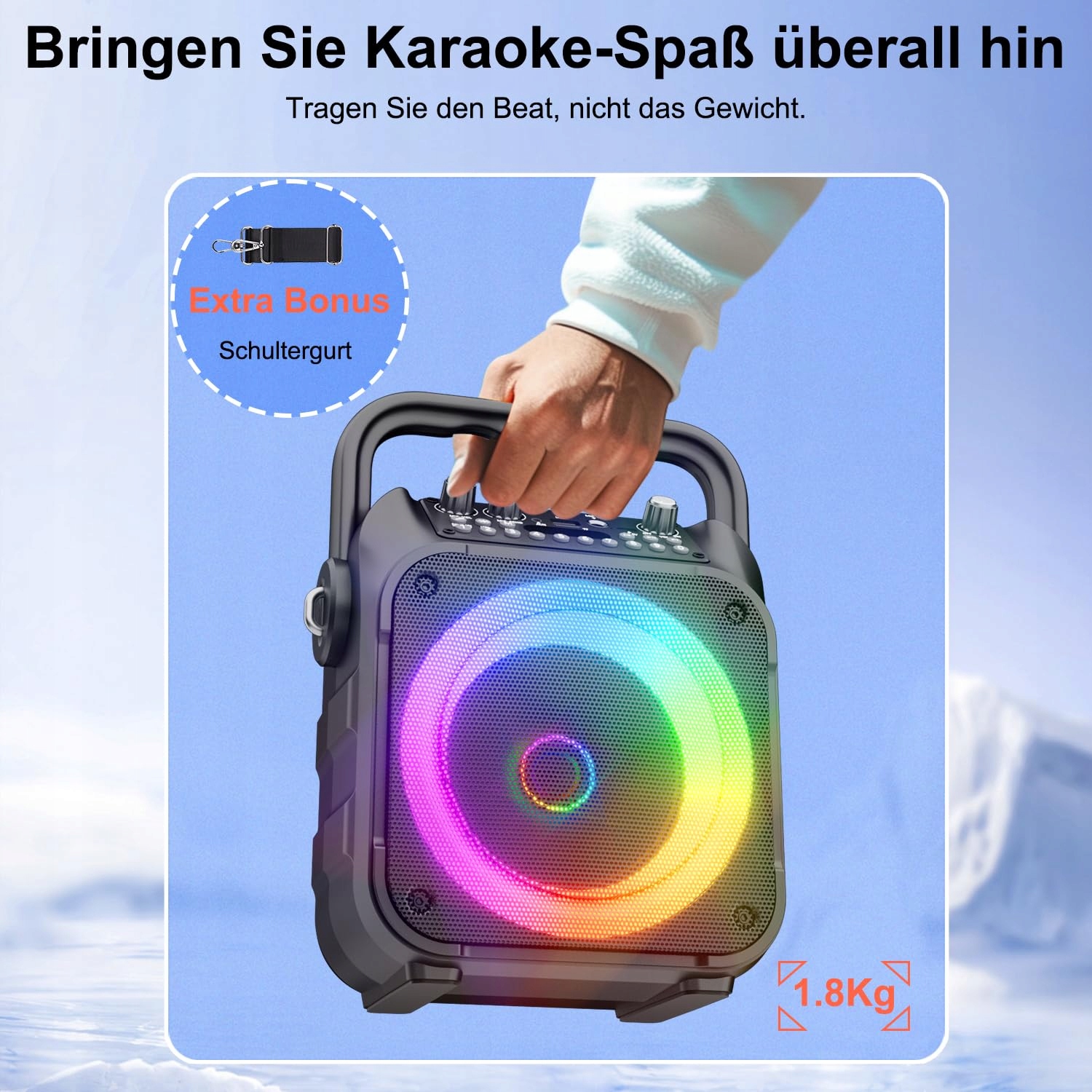 SINGINGMATE Karaoke Zestaw Bluetooth Dla Dzieci i Dorosłych Z Mikrofonami — miniatura 4