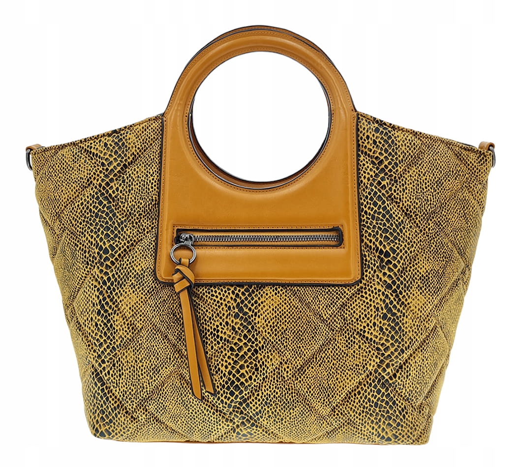 Žlutá prošívaná shopper dámská kabelka Maria C.