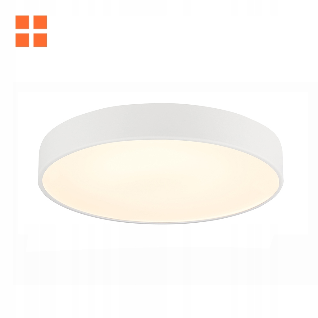 Stropné Svietidlo okrúhly Bergamo Led 30W biely, jednoduchý do haly, obývačky, spálne, kuchyne