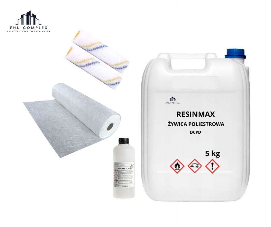 Sada pryskyřice Dcpd 5 kg podložka 300 5 m2, váleček 2 ks a tužidlo bonus!!!