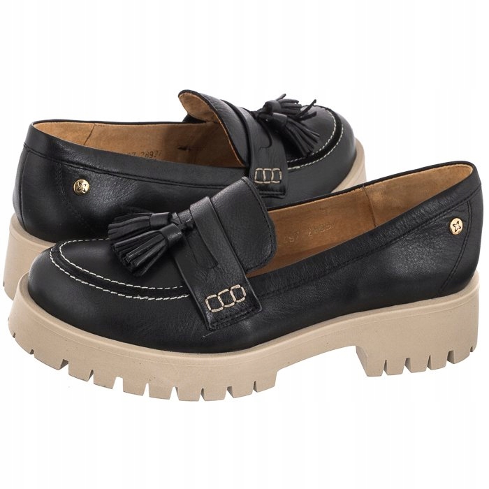 Dámské kožené boty Mokasíny Maciejka černé 05497-01