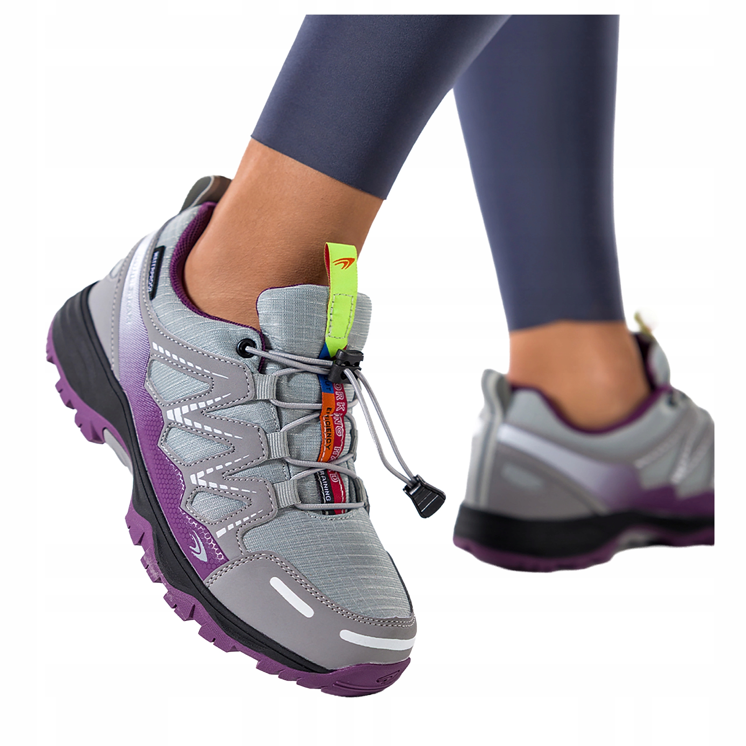 Šedé Trekingové Boty Dámské Voděodolné Sportovní Šněrování Pohodlné vel. 37