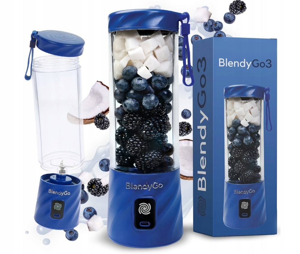 Blender BlendyGo 3 Bezprzewodowy Blender Kielichowy Usb 550ml