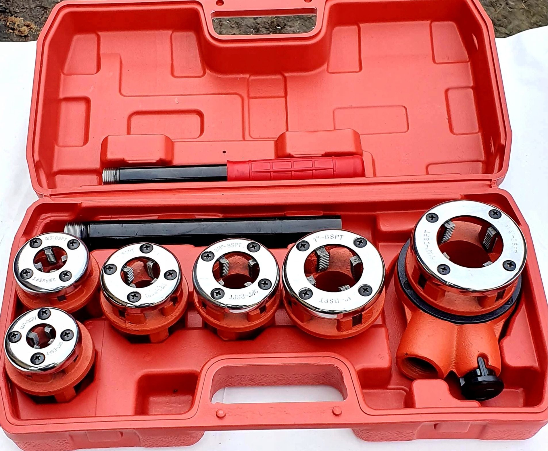 MOCNA GWINTOWNICA RĘCZNA DO RUR NARZYNKI 6 SZTUK Liczba głowic 6 szt