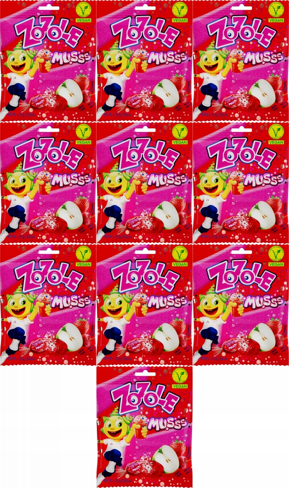 Zozole Cukierki Musujące Jabłko Wiśnia Truskawka 1KG x10