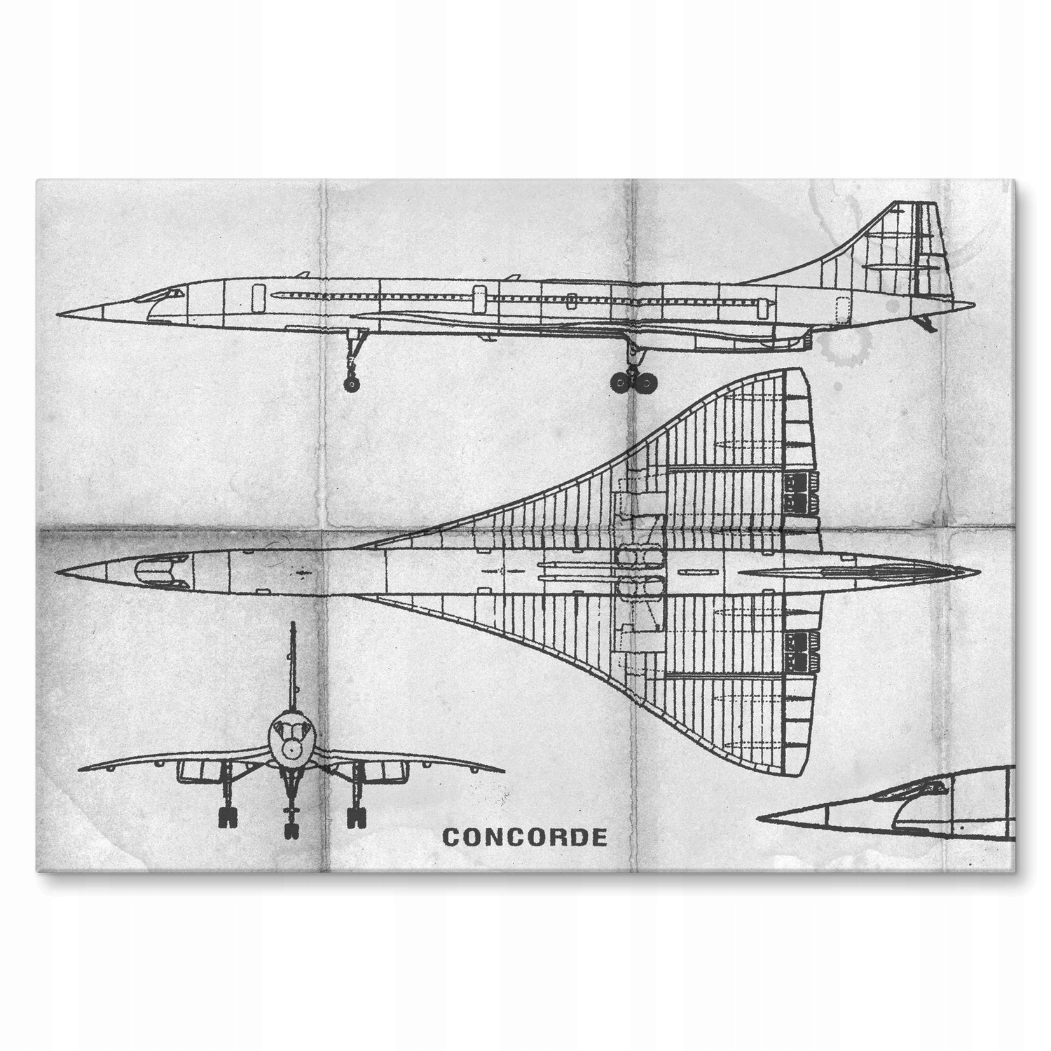 Kovový plakát Letadlo Concorde Legenda Dárek 22 x 31 cm