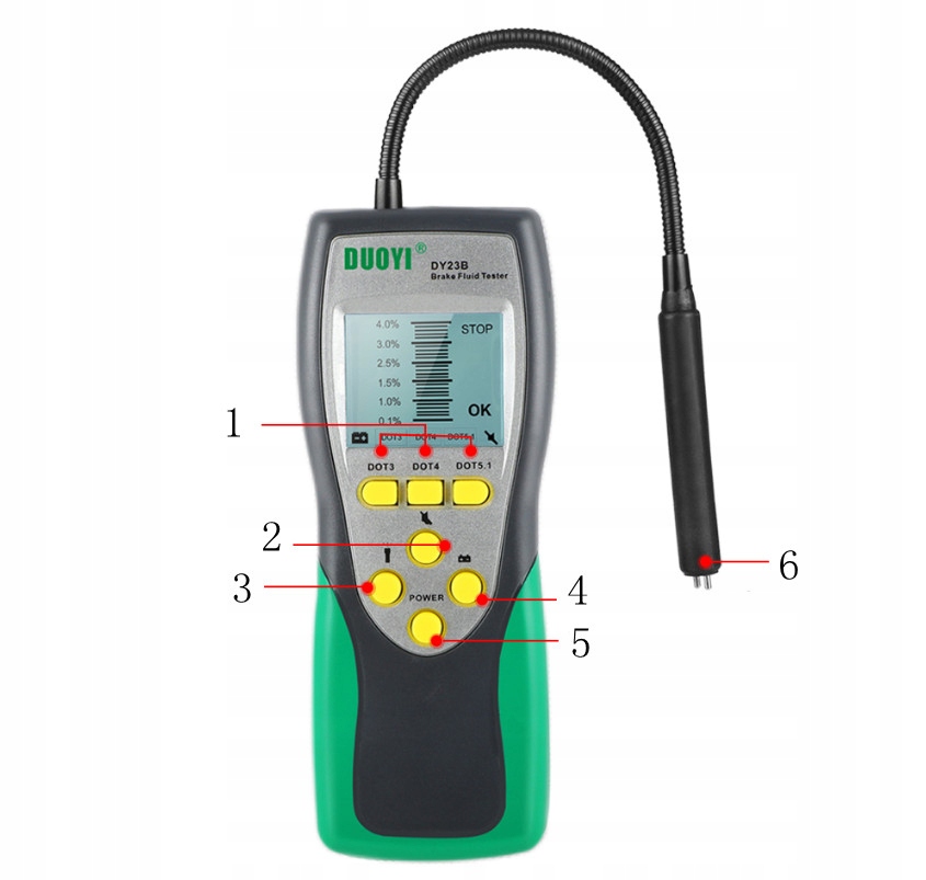 TESTER CYFROWY MIERNIK PŁYNU HAMULCOWEGO DOT 3 4 5 Marka inna