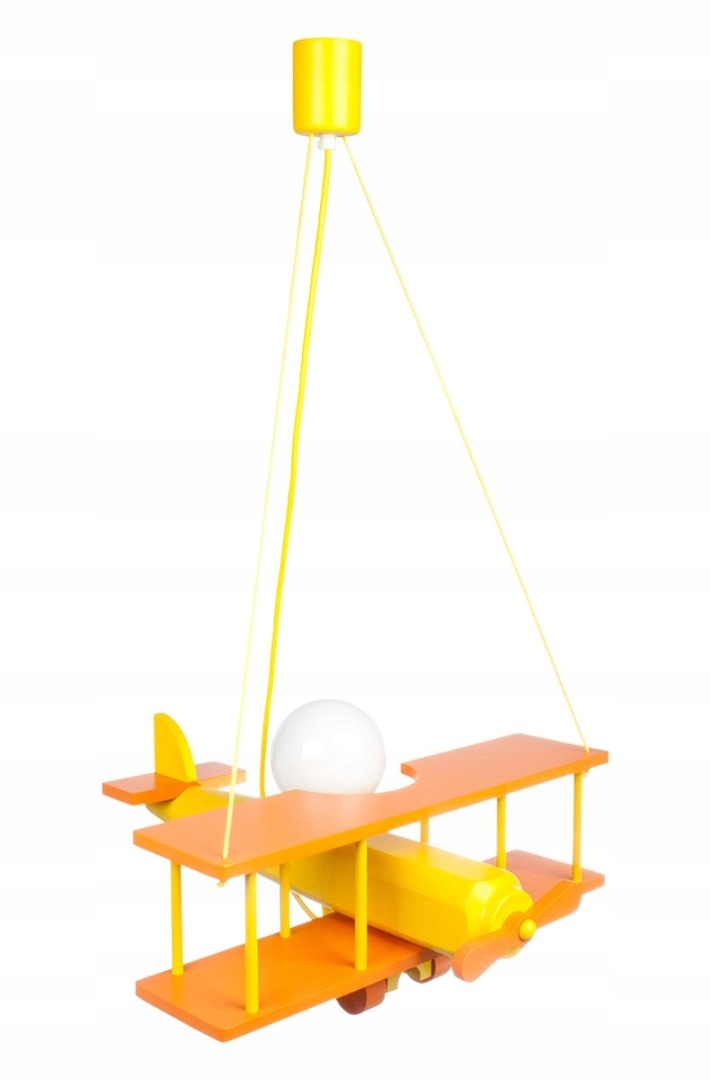 Závesná lampa Lietadlo veľké žlto-oranžové