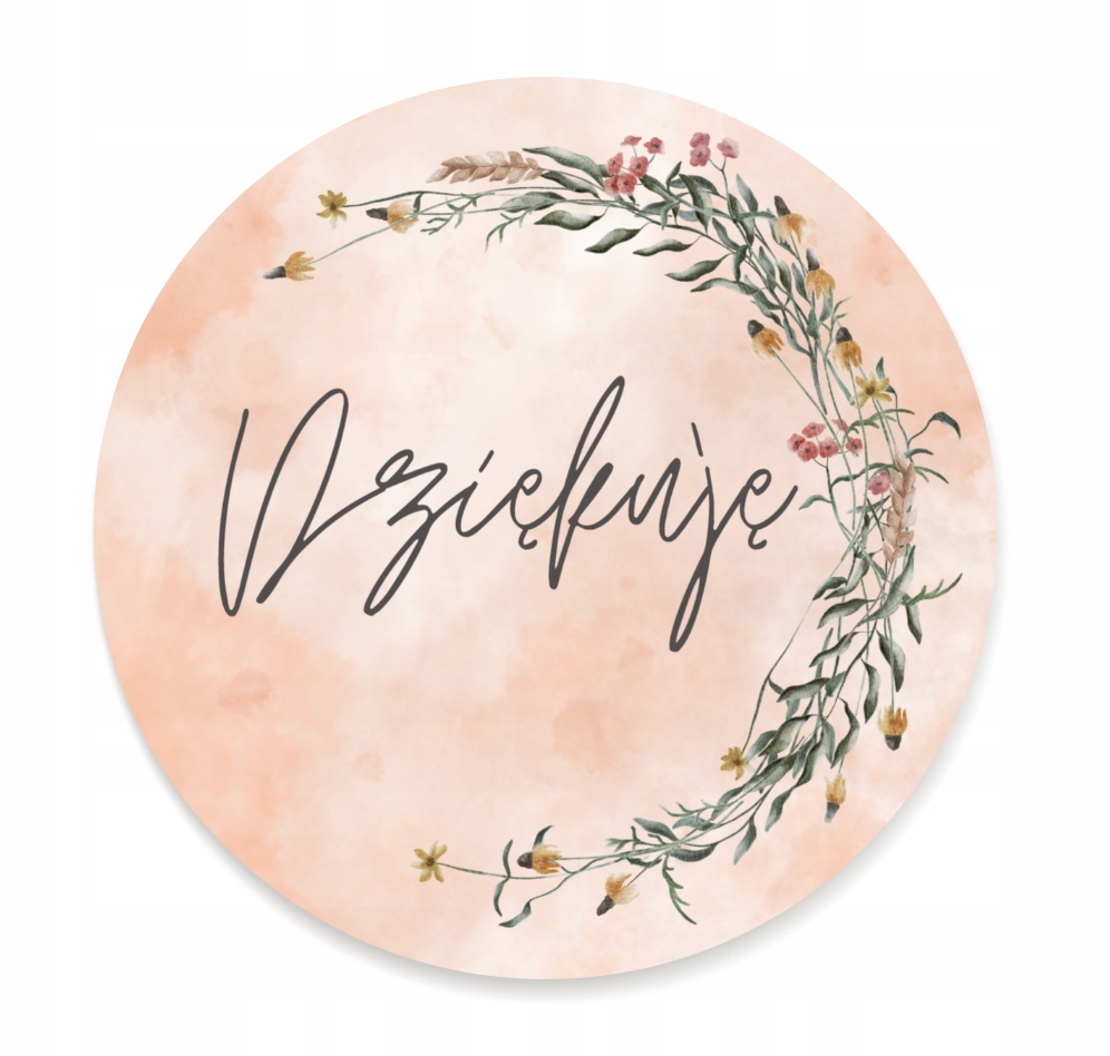 

Naklejki ozdobne Dziękuję etykiety 24 sztuki