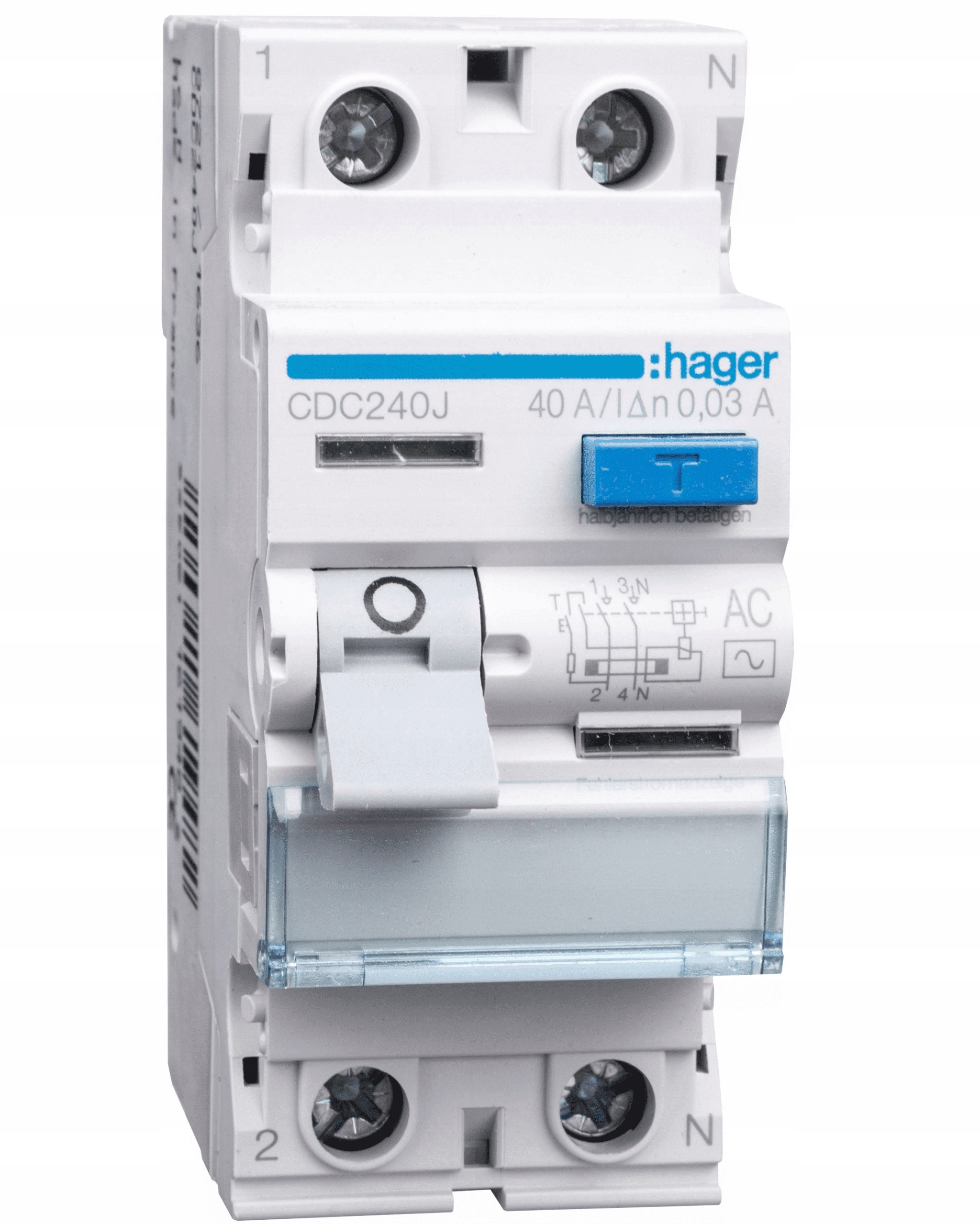 Wyłącznik różnicowoprądowy Hager 2P 40A Ac CDC240J