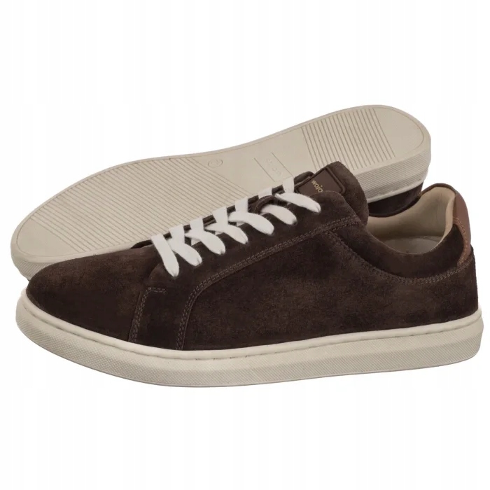 Pánské klasické boty Polobotky Wojas Hnědé Velurové 10249-62