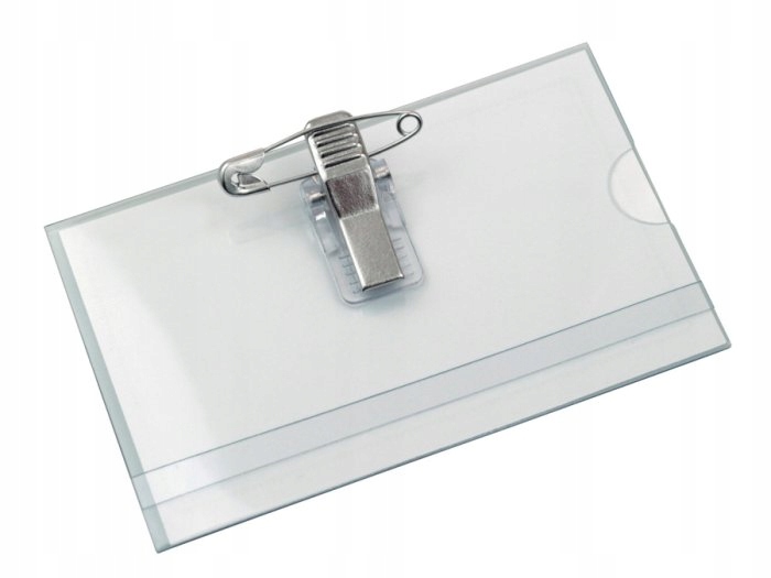 

Identyfikator z klipsem i agrafką 57x90 mm 1szt