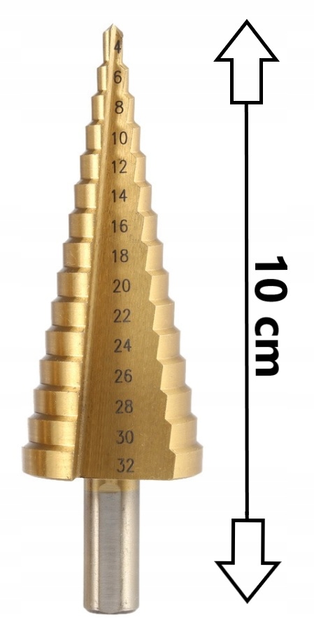 WIERTŁO STOPNIOWE STOŻKOWE DO WIERTARKI 4 - 32 mm Liczba wierteł 1 szt.