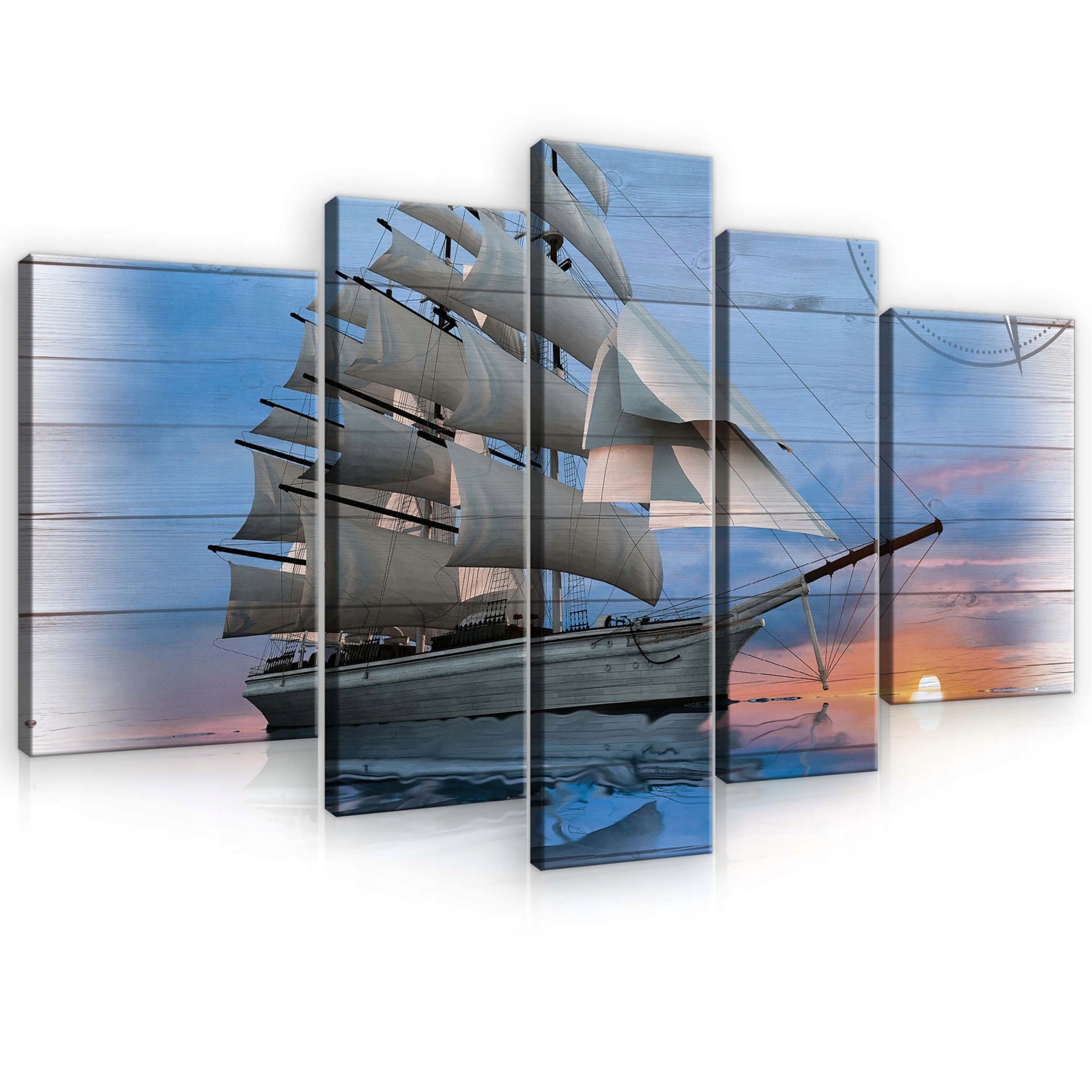 Obraz 170x100 Plachetnica námorná loď more oceán západ slnka cesta dobrodružstvo