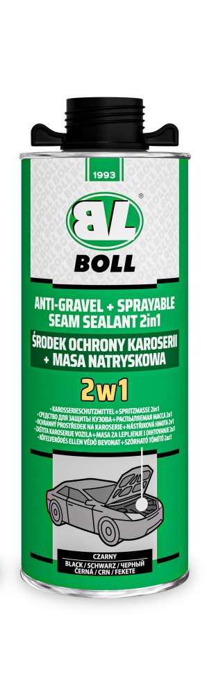 Środek ochrony karoserii masa natryskowa 2w1 Boll czarna 1000ml