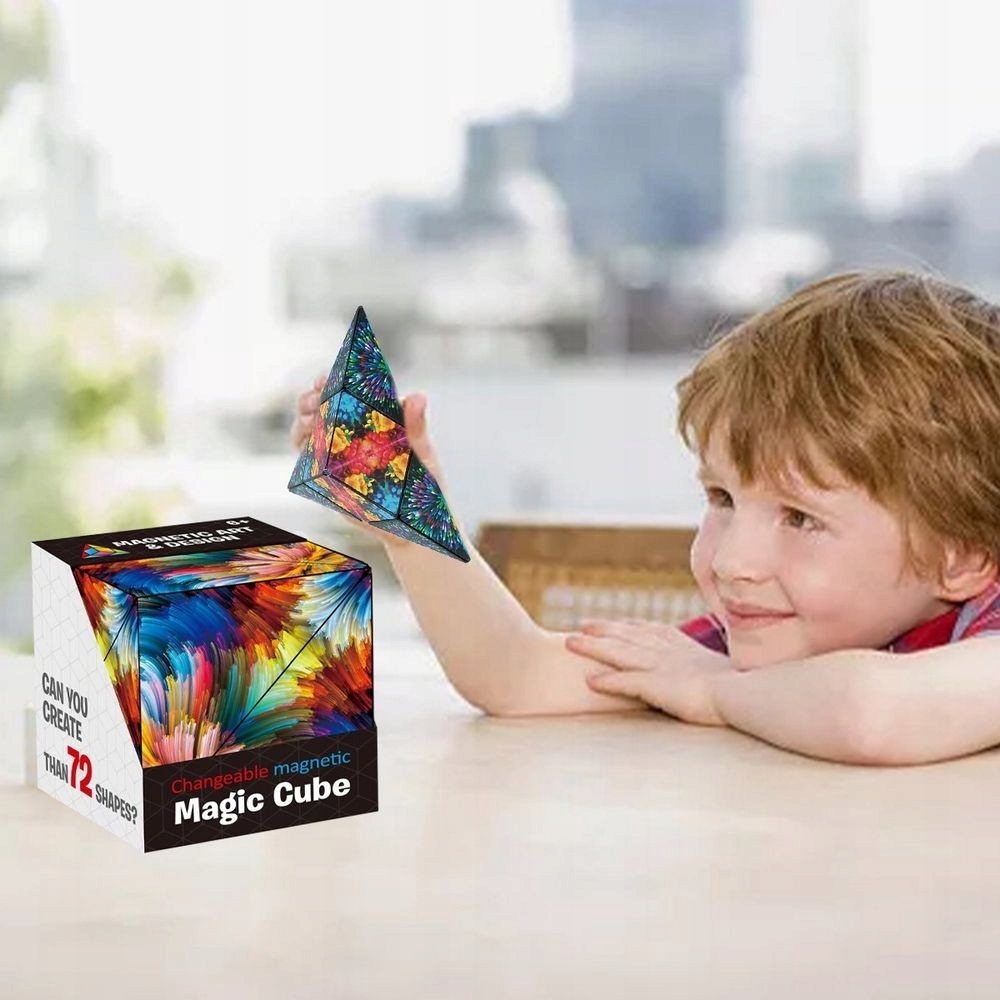 KOSTKA MAGNETYCZNA 3D PRZESTRZENNA FIDGET MAGIC CUBE ANTRYSTRESOWA Wiek dziecka 6 lat +