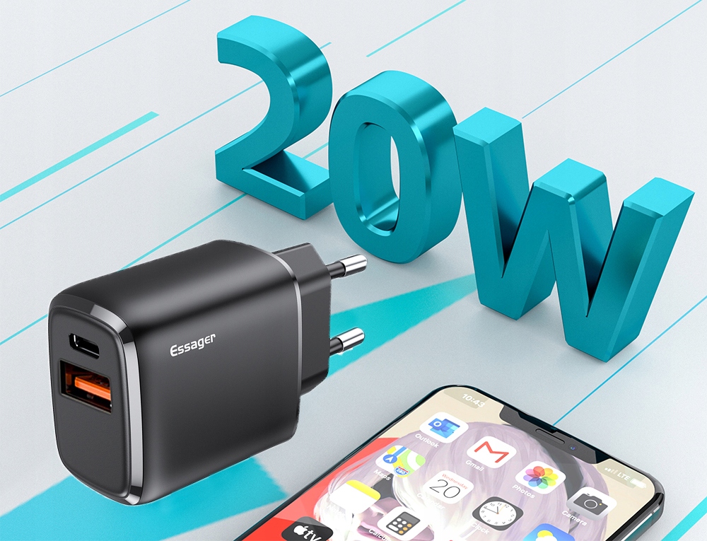 Szybka ładowarka USB-C PD 20W do iPhone 12 13 PRO Złącza USB typ C USB