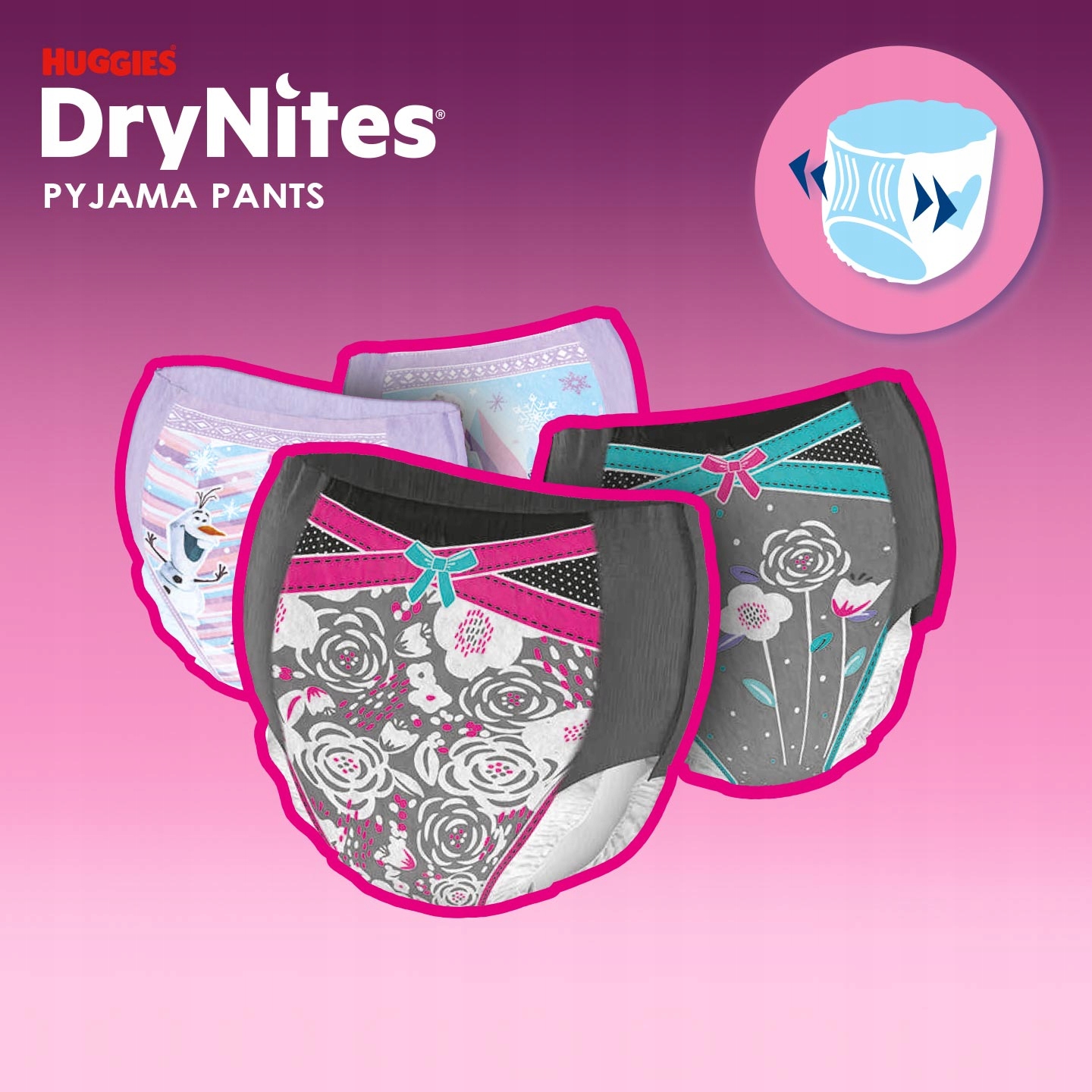 Pieluchomajtki majtki na noc na moczenie nocne HUGGIES dziewczynki 8-15 lat Marka Huggies