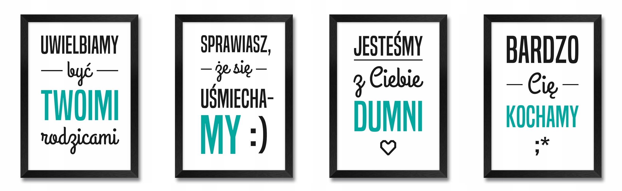 Stylowe obrazki dla dzieci na ścianę ramki 4xA4