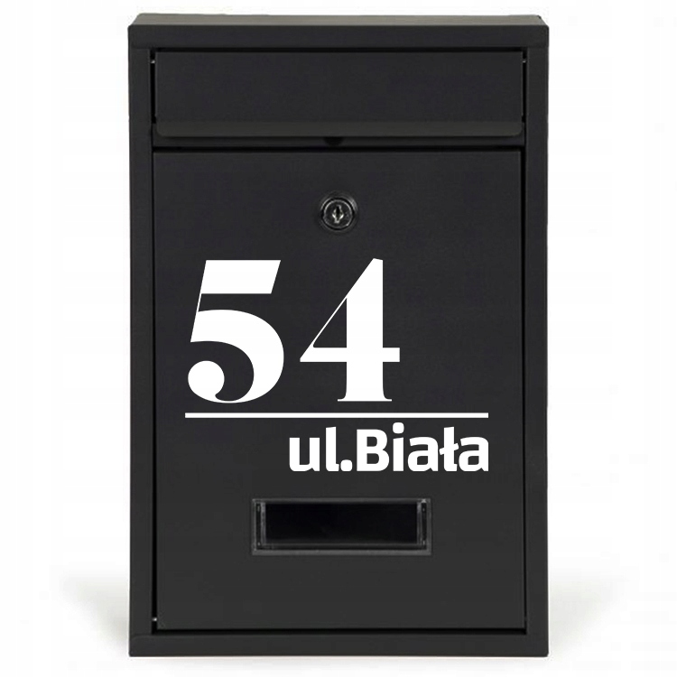 Černá Adresová Krabička A5 Personalizovaná adresa pro fasádu Zajímavé vzory