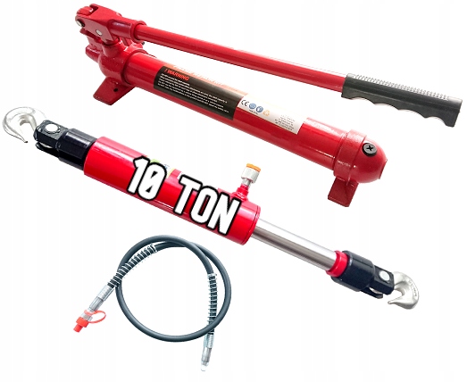 SIŁOWNIK ŚCIĄGAJĄCY+ POMPA HYDRAULICZNA 10T ŚCIĄGACZ BLACHARSKI ROZPIERAK